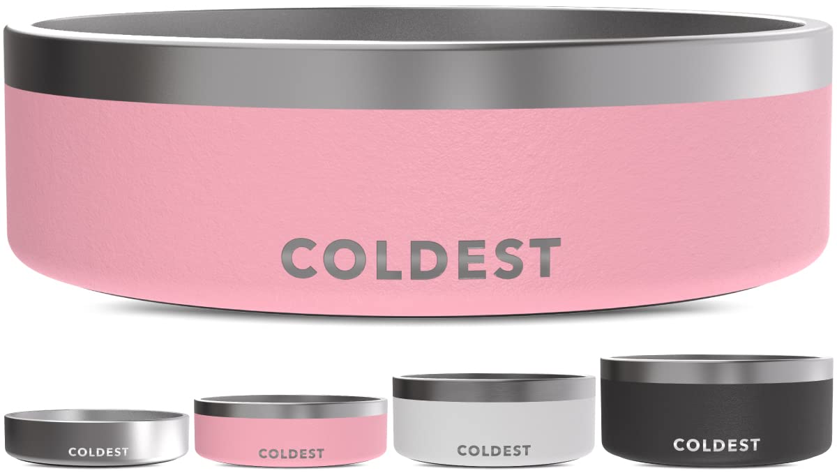 The Coldest Water colddogbowl triple-wall insulation keeps water cooler for pets.