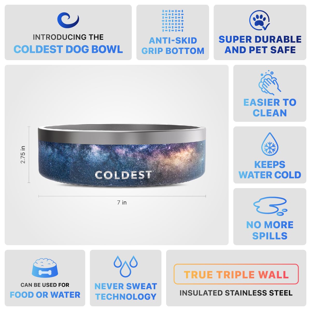 The Coldest Water dog bowl dishwasher-safe feature simplifies cleanup after meals.
