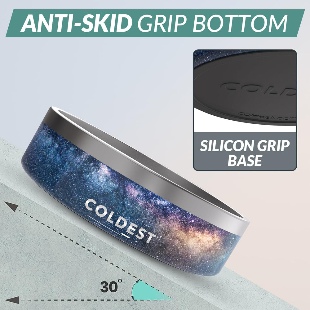 The Coldest Water dog bowl non-slip base demonstrates stability during feeding.