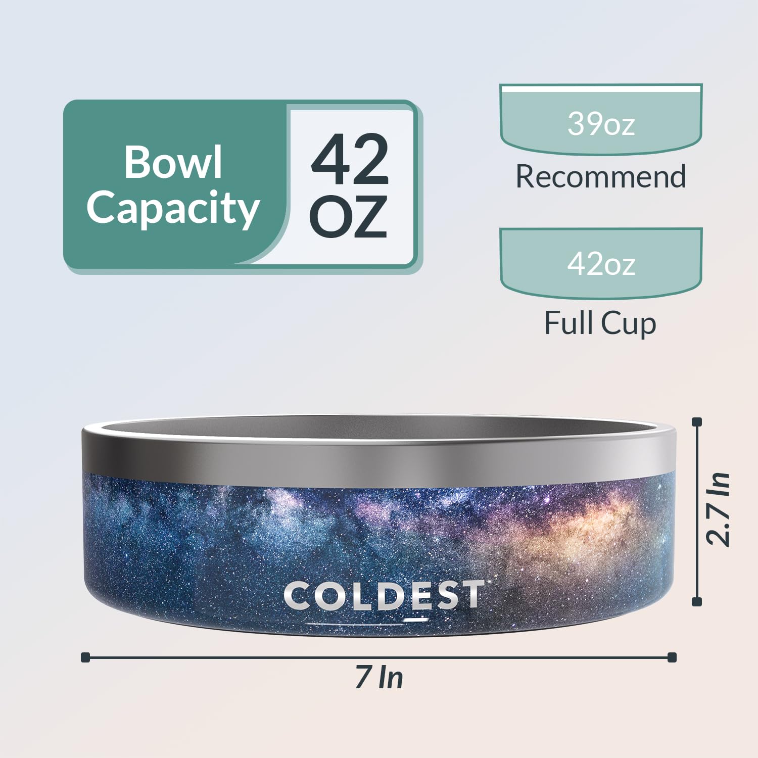 The Coldest Water dog bowl spill-proof design prevents messy spills during lunch.