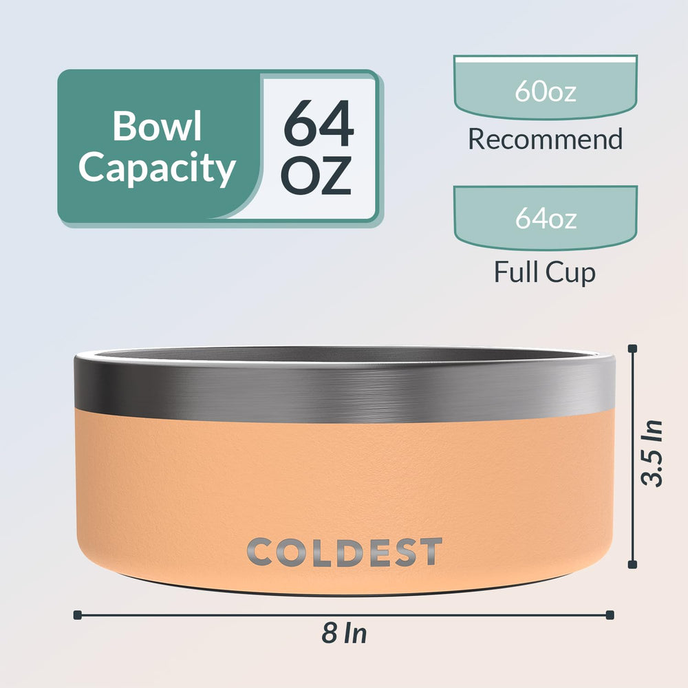 The Coldest Water rust-resistant stainless steel bowl resists corrosion
