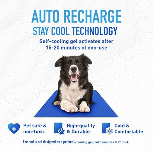 The Green Pet Shop Chillz Gel Mat medium gel-detail highlights non-toxic cooling gel for pets.