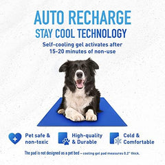 The Green Pet Shop Chillz Gel Mat medium gel-detail highlights non-toxic cooling gel for pets.