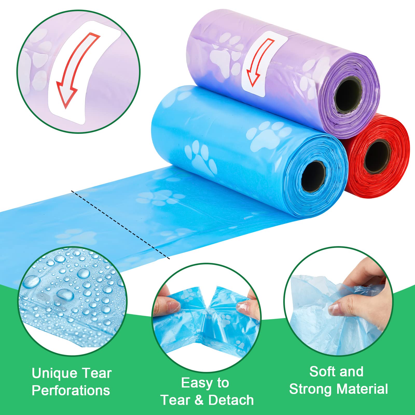Thenshop PE plastic dog waste bags are durable for outdoor adventures.