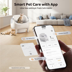 Thereye 10L large waste bin offers two-week odor-free maintenance for a single cat.