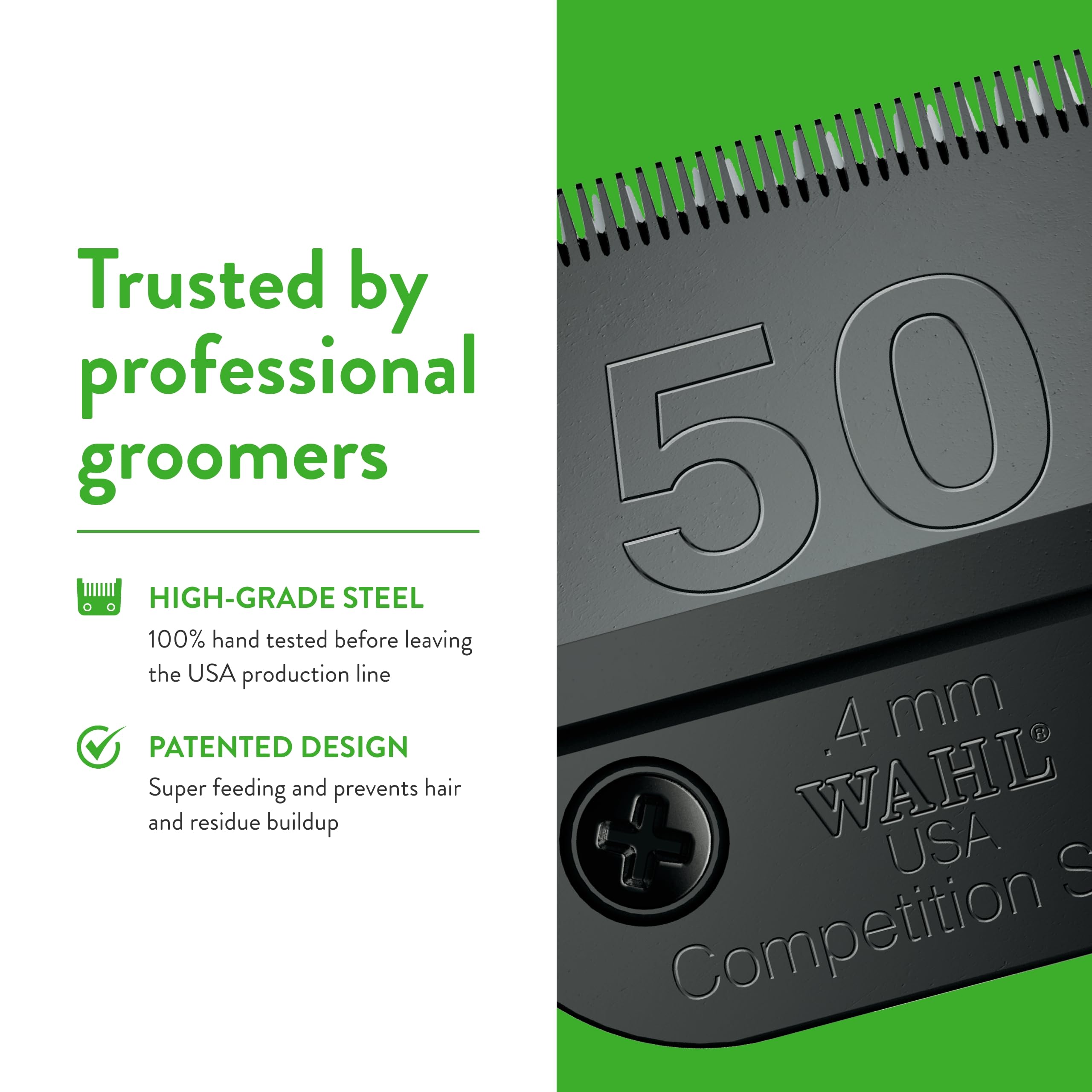 Wahl blade on thick coats ideal for clipped coats and show cuts.
