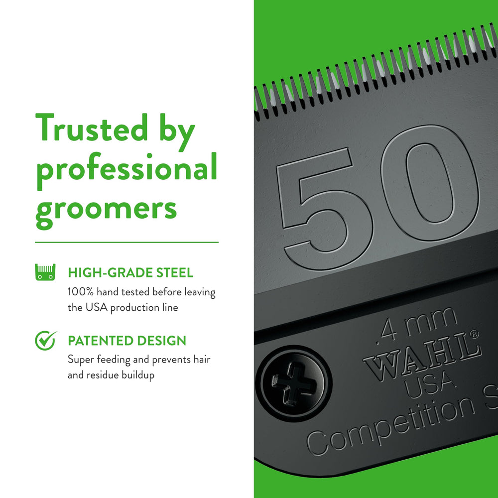 Wahl blade on thick coats ideal for clipped coats and show cuts.