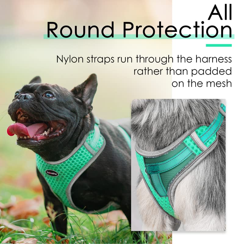 ThinkPet adjustable four-sliding-strap harness offers a customizable, secure fit.
