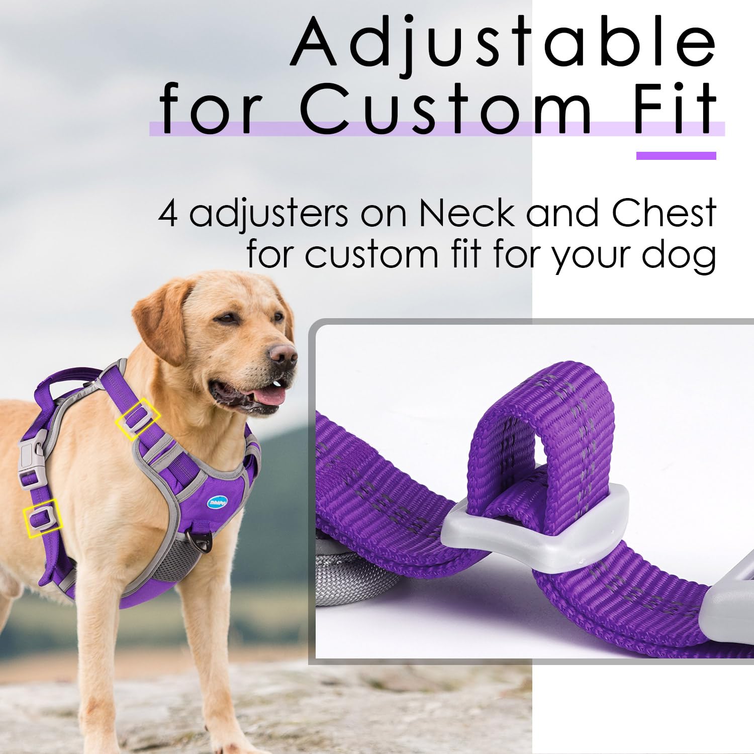 ThinkPet harness handle provides close control in busy or emergency moments.