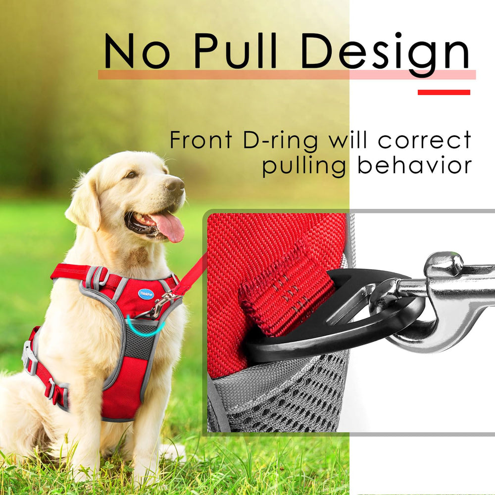 ThinkPet No-Pull Harness back clip provides secure everyday control.