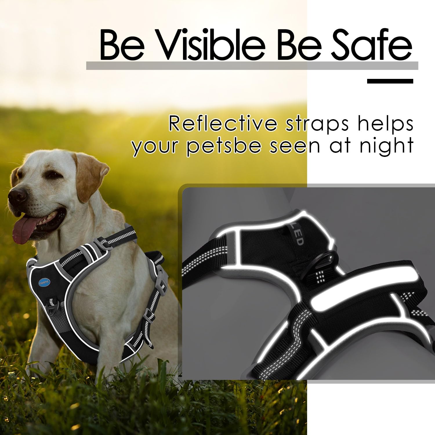 ThinkPet No-Pull Harness safety handle XL enables close supervision