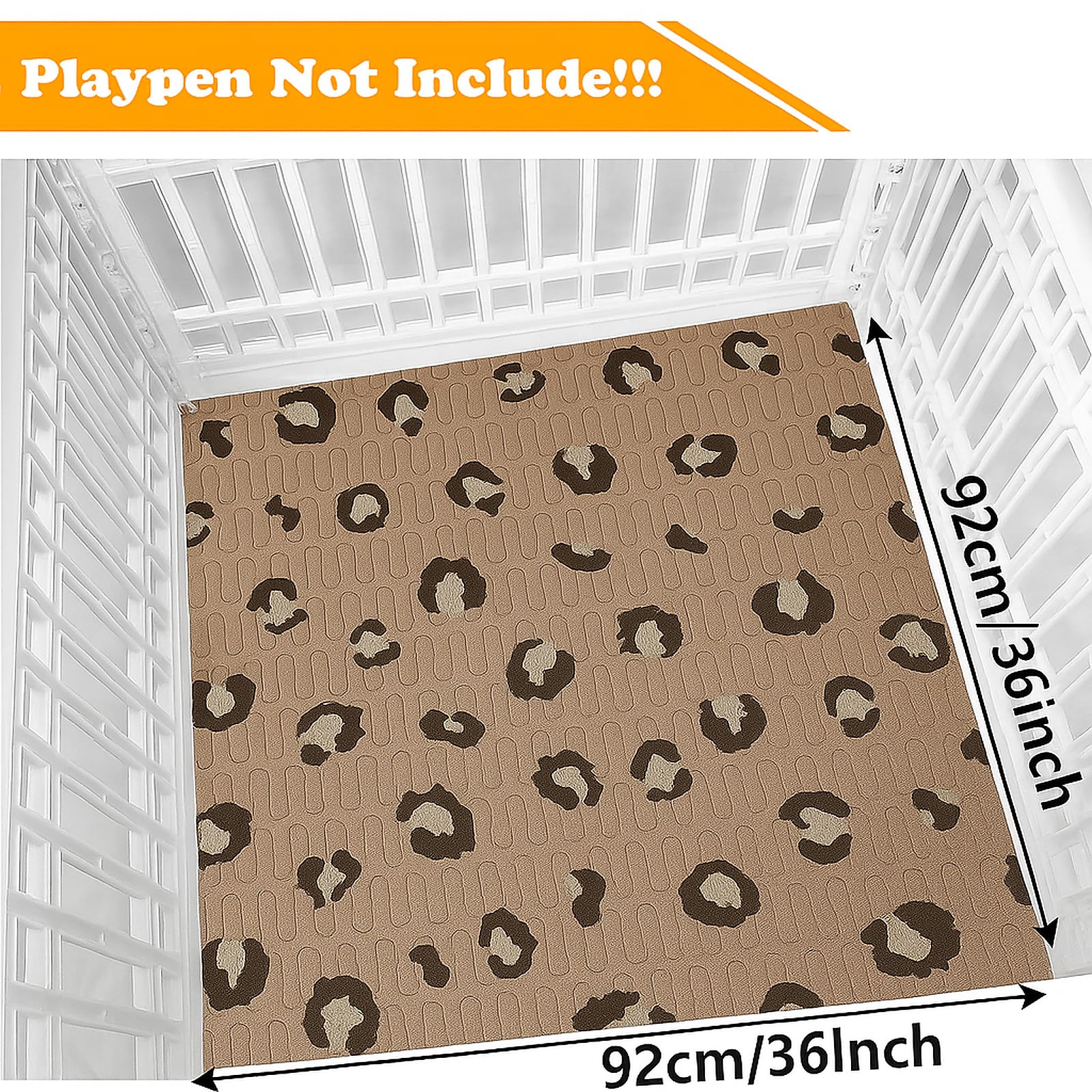 THINMUHAND dog playpen bottom pad non-slip bottom stays in place with hook-and-loop attachment.