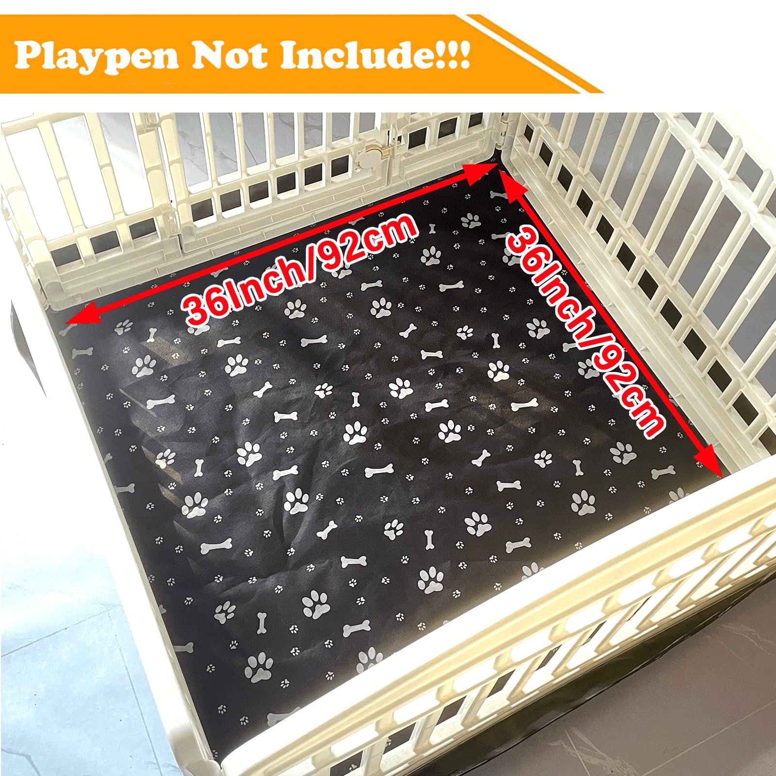 THINMUHAND playpen bottom pad non-slip bottom prevents shifting during playtime.
