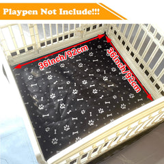 THINMUHAND playpen bottom pad non-slip bottom prevents shifting during playtime.