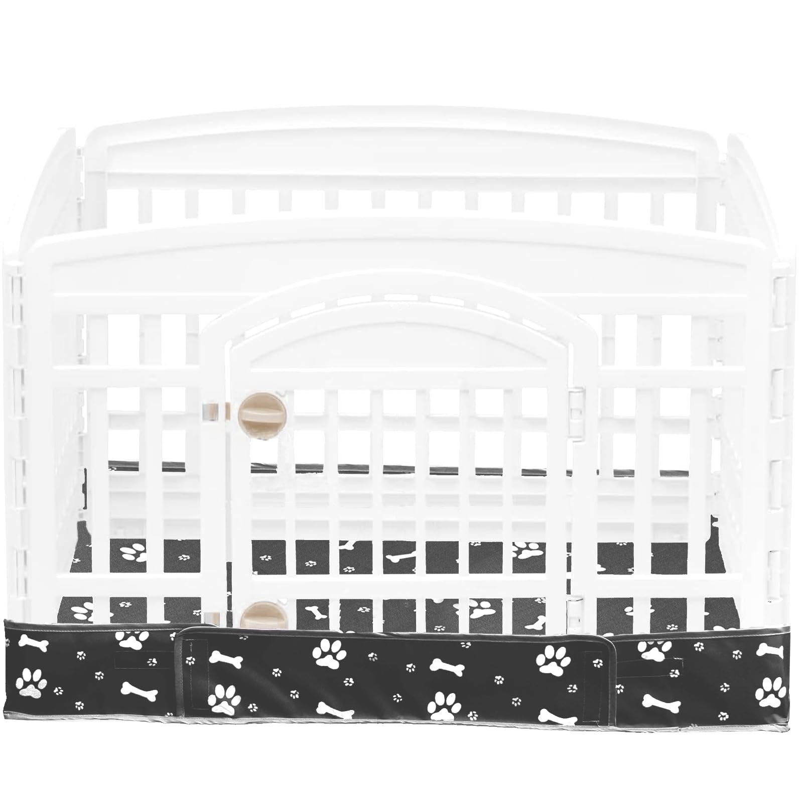 THINMUHAND dog playpen bottom pad waterproof material keeps floors clean and dry.