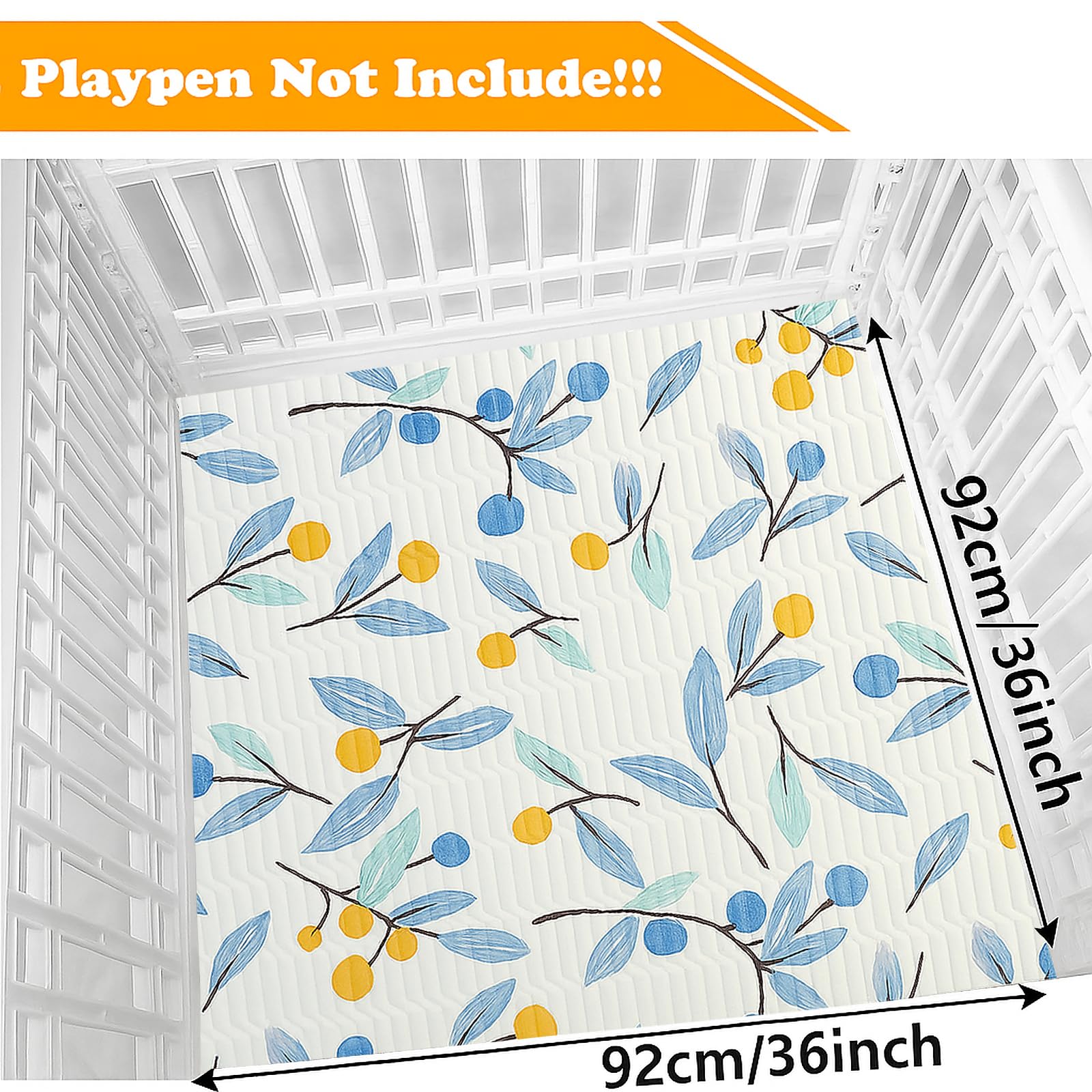 THINMUHAND dog playpen bottom pad waterproof layer keeps the area dry during use.