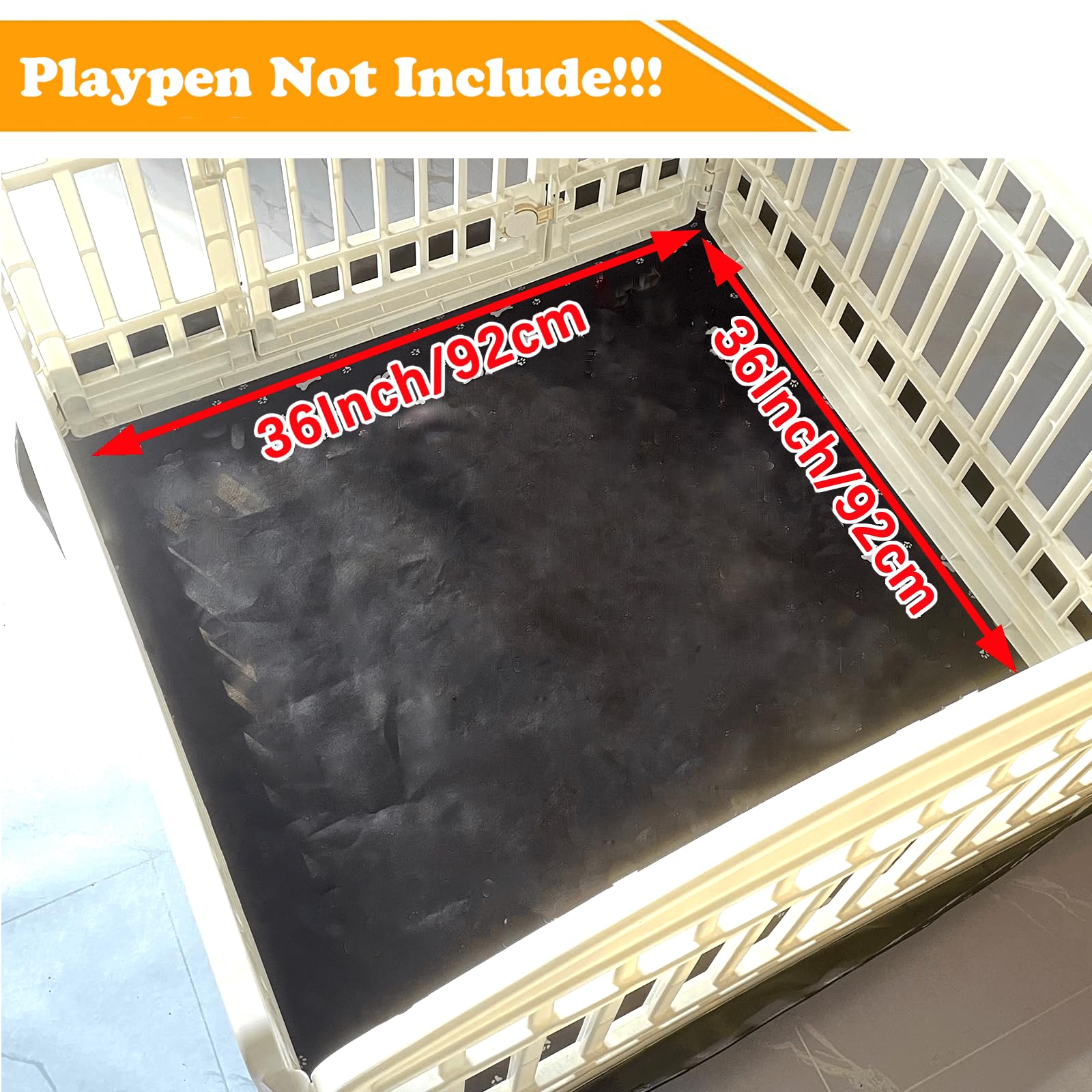 THINMUHAND bottom pad with non-slip attachment; keeps playpen mat stable during active sessions