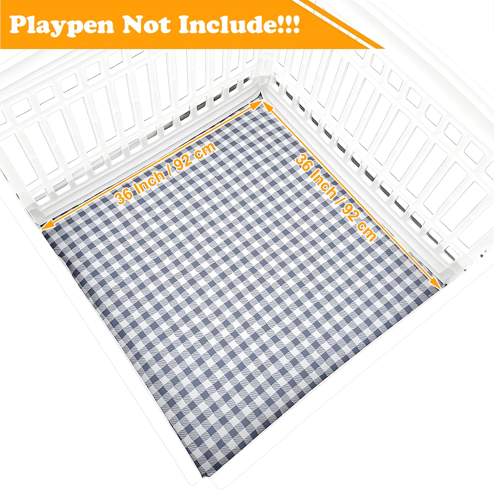 THINMUHAND playpen pad attachment shows hoop and loop for secure fit
