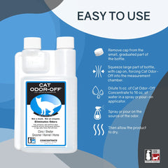 Thornell Cat Odor-Off application saturation on carpet targets lingering odors.