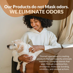 Thornell Dog Odor-Off on rug and floor targets stubborn odors at the source.