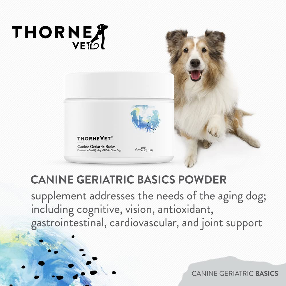 ThorneVET Canine Geriatric Basics being mixed into a dog meal