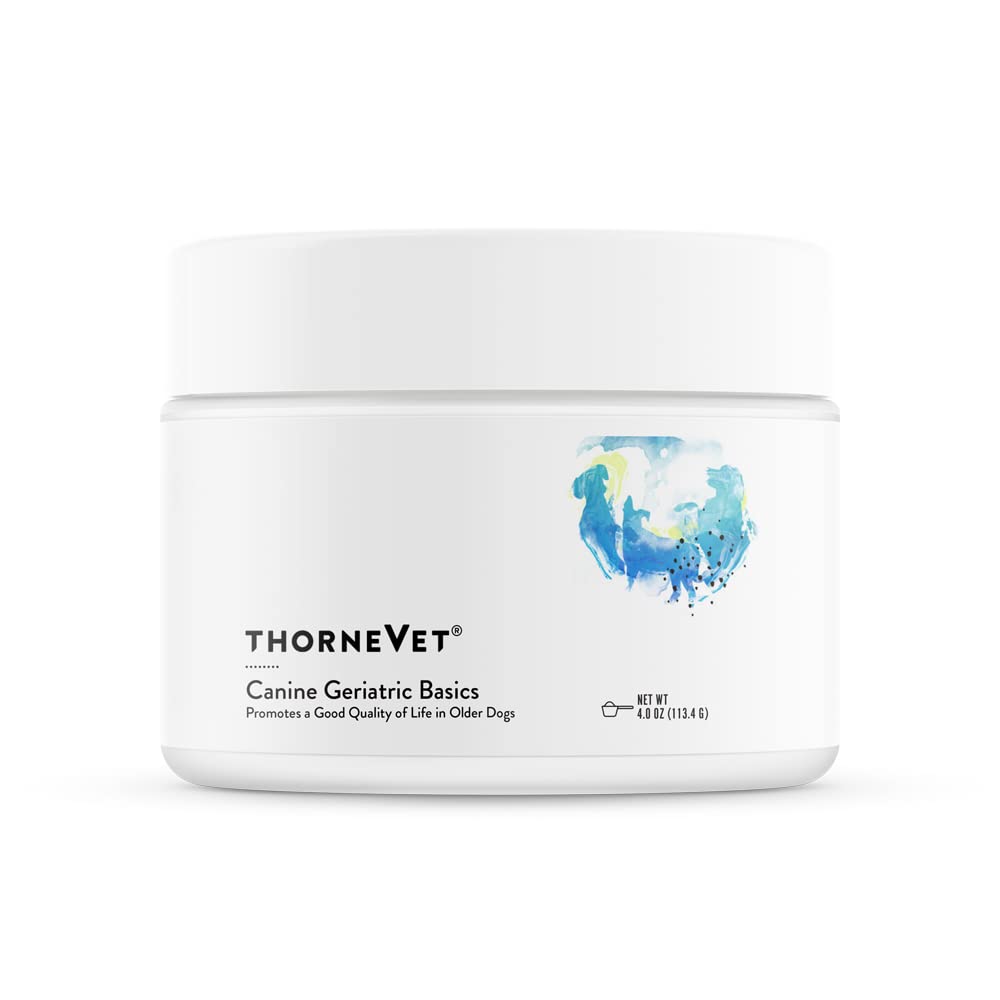 ThorneVET Canine Geriatric Basics powder tub supports senior dog wellness