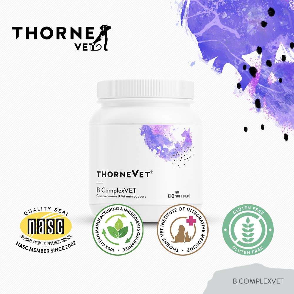 ThorneVET B ComplexVET daily routine with a pet demonstrates easy supplementation.