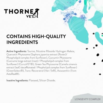 ThorneVet Longevity packaging front — premium longevity support for dogs and cats.