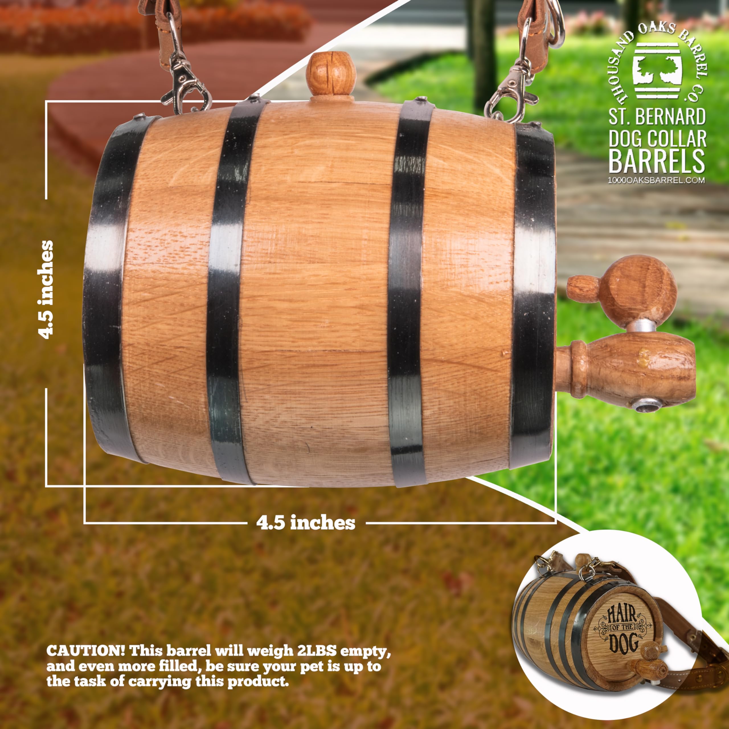 THOUSAND OAKS BARREL dog-walk setup demonstrates portable aging during outdoor adventures