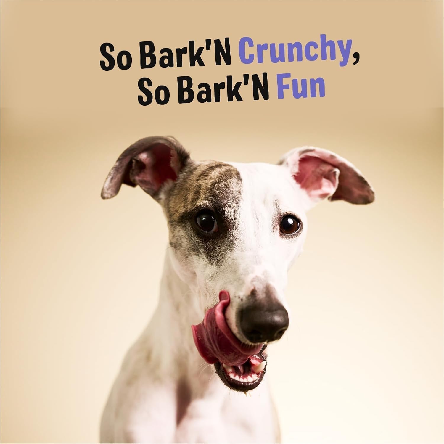 Three Dog Bakery Bark’N Crunch Chicken Chips dog enjoying crunch great training reward