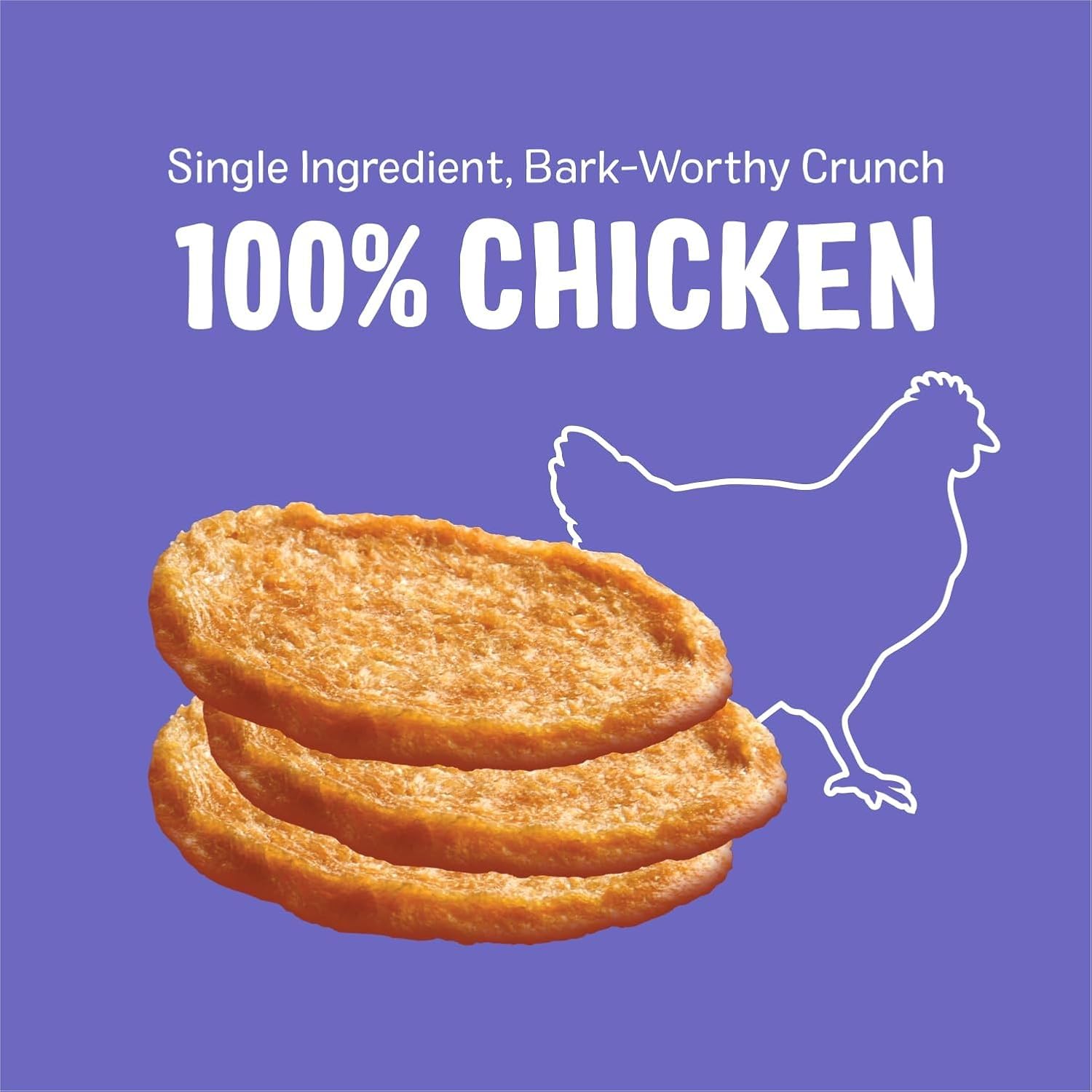 Three Dog Bakery Bark’N Crunch Chicken Chips air-dried process visual premium USA-made snack