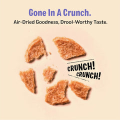 Three Dog Bakery Bark’N Crunch Chicken Chips bag side shows no artificial flavors or colors