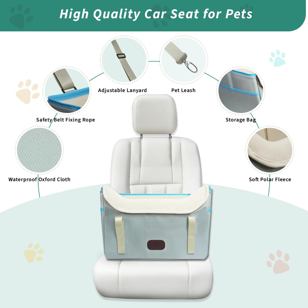 ThreeDokke dog car seat folds flat for easy storage and travel.