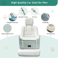 ThreeDokke dog car seat folds flat for easy storage and travel.