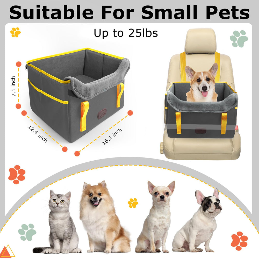 ThreeDokke dog car seat folded flat for easy storage
