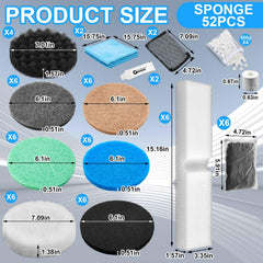 Threlaco bio-sponge pads enhance biological filtration and water clarity.