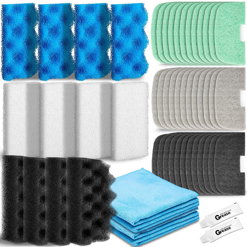 Threlaco filter media kit contents for Fluval 106/107 filtration improves maintenance.