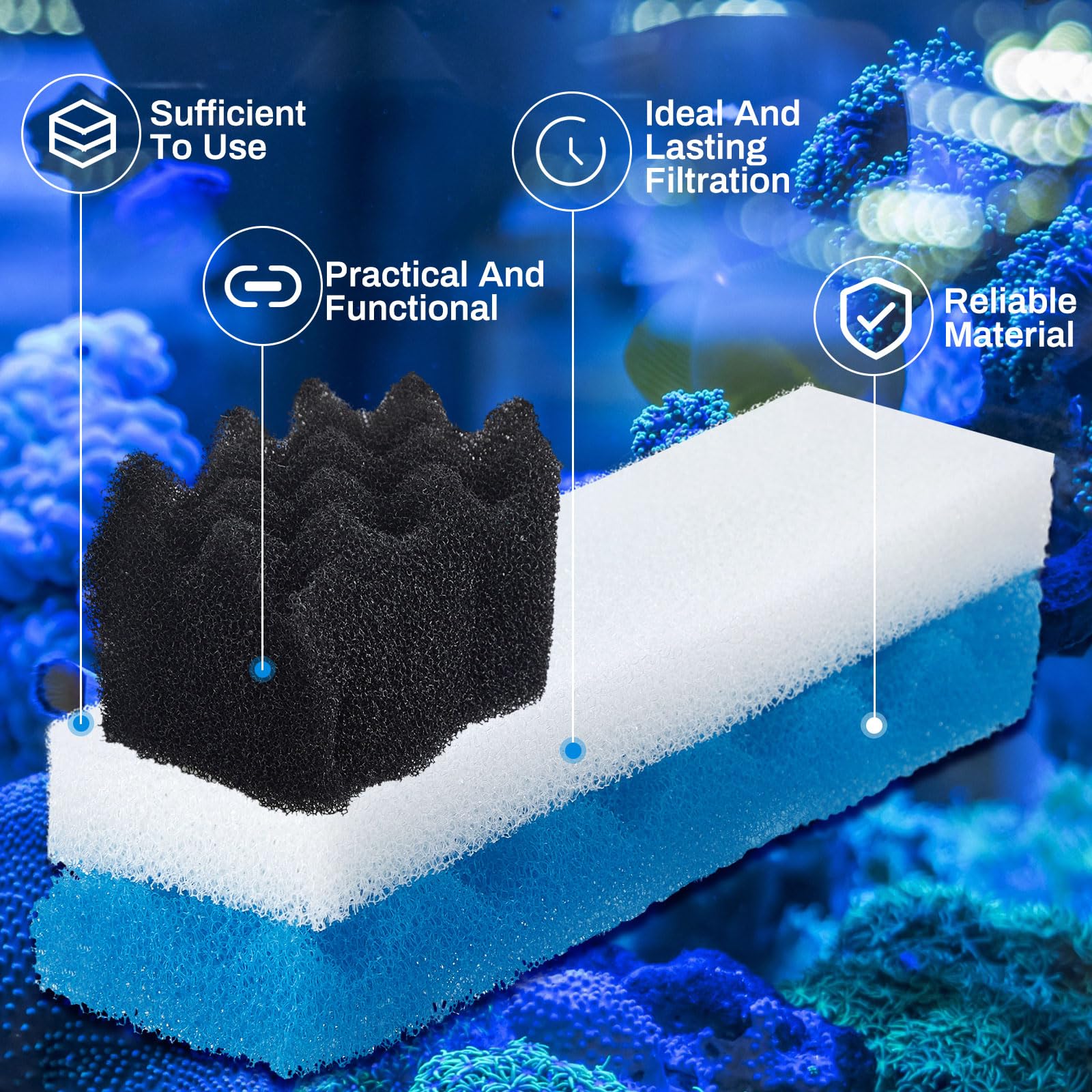 Threlaco Fluval 406/407 compatible media ready for replacement in canister filters