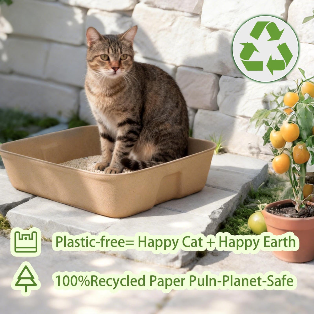 Thryosyn disposable litter box large odor-resistant design helps keep rooms fresh