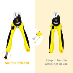 Thunderpaws ergonomic non-slip handles offer comfortable grooming sessions