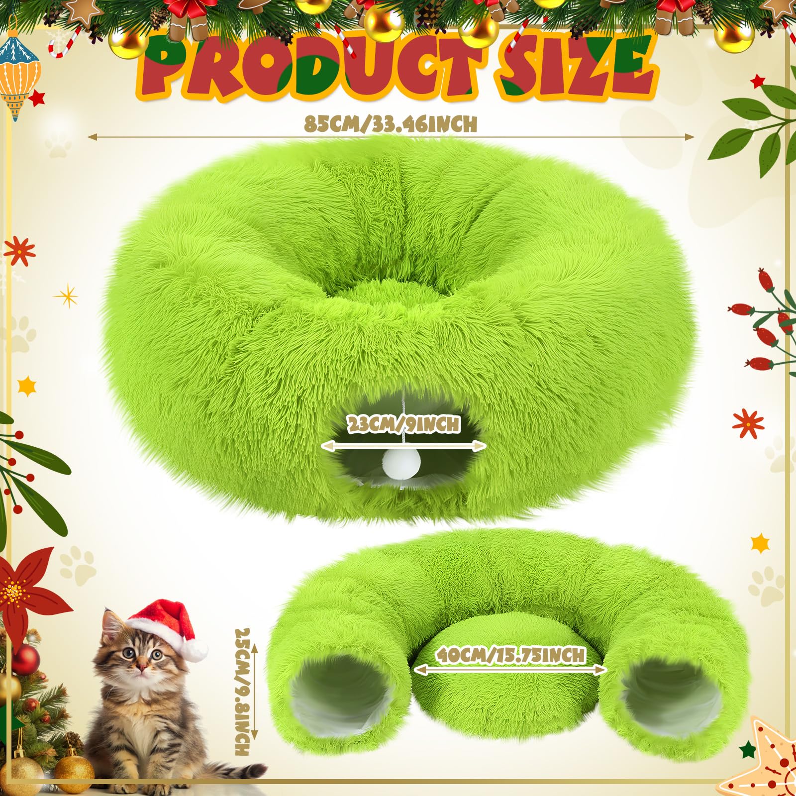 Thyle Cat Tunnel Bed soft plush lining for warm resting.