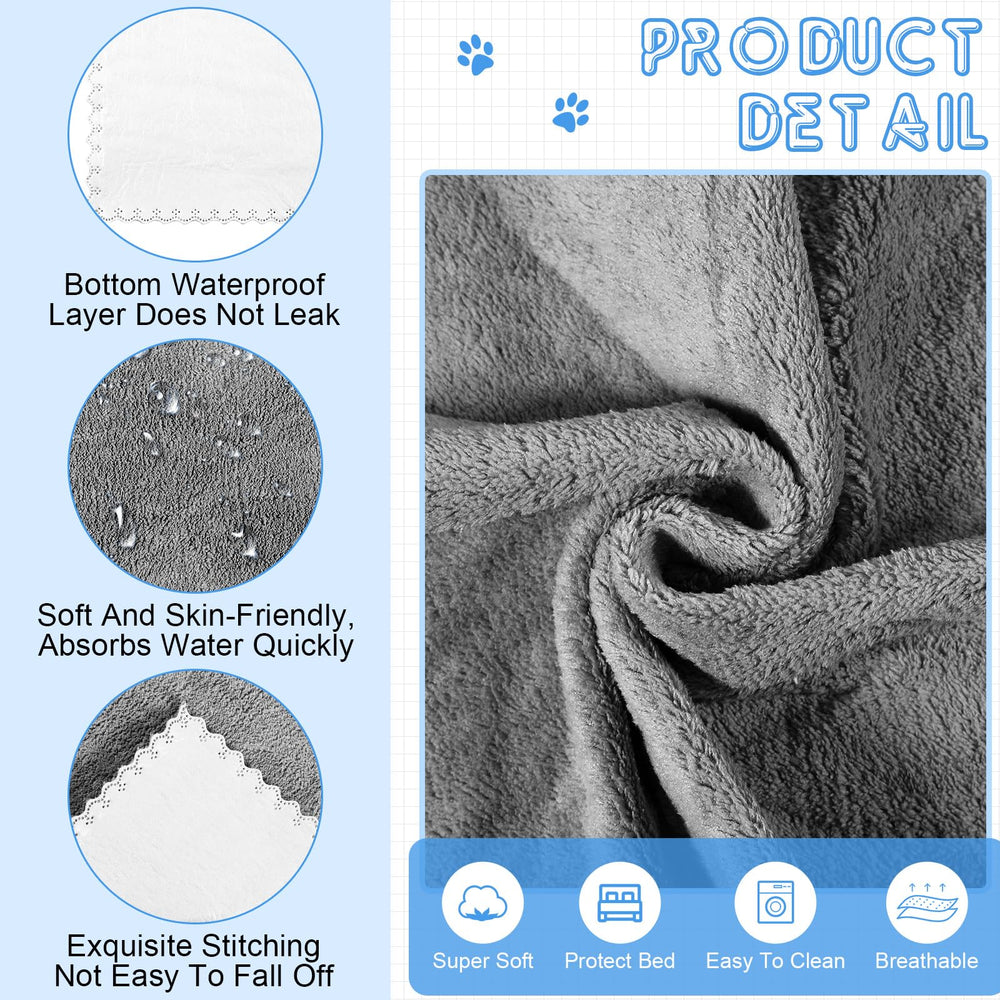 Thyle pee pad gray closeup soft coral fleece feels cozy for pets.