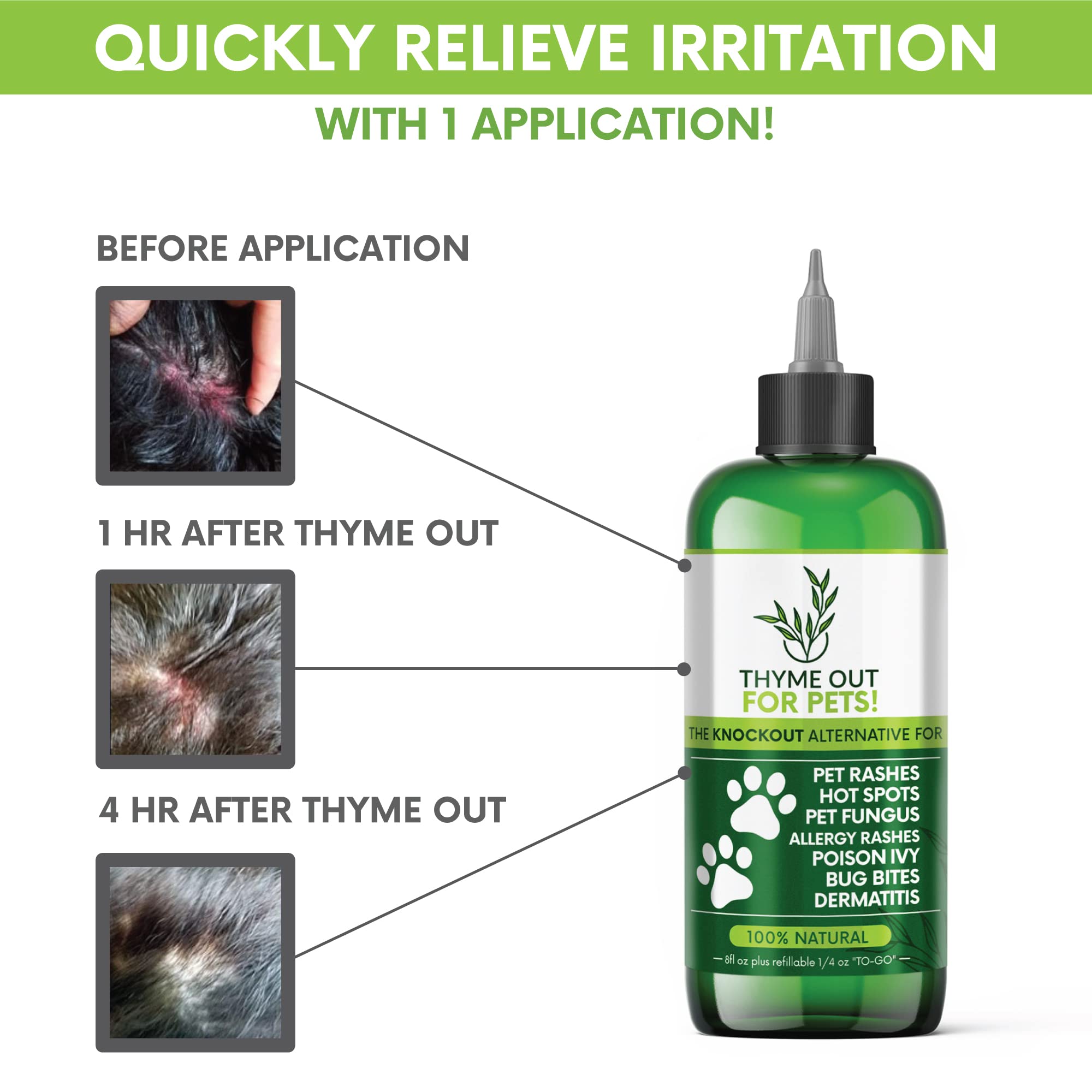 Thyme Out Pets organic-ingredients-label highlights natural blend