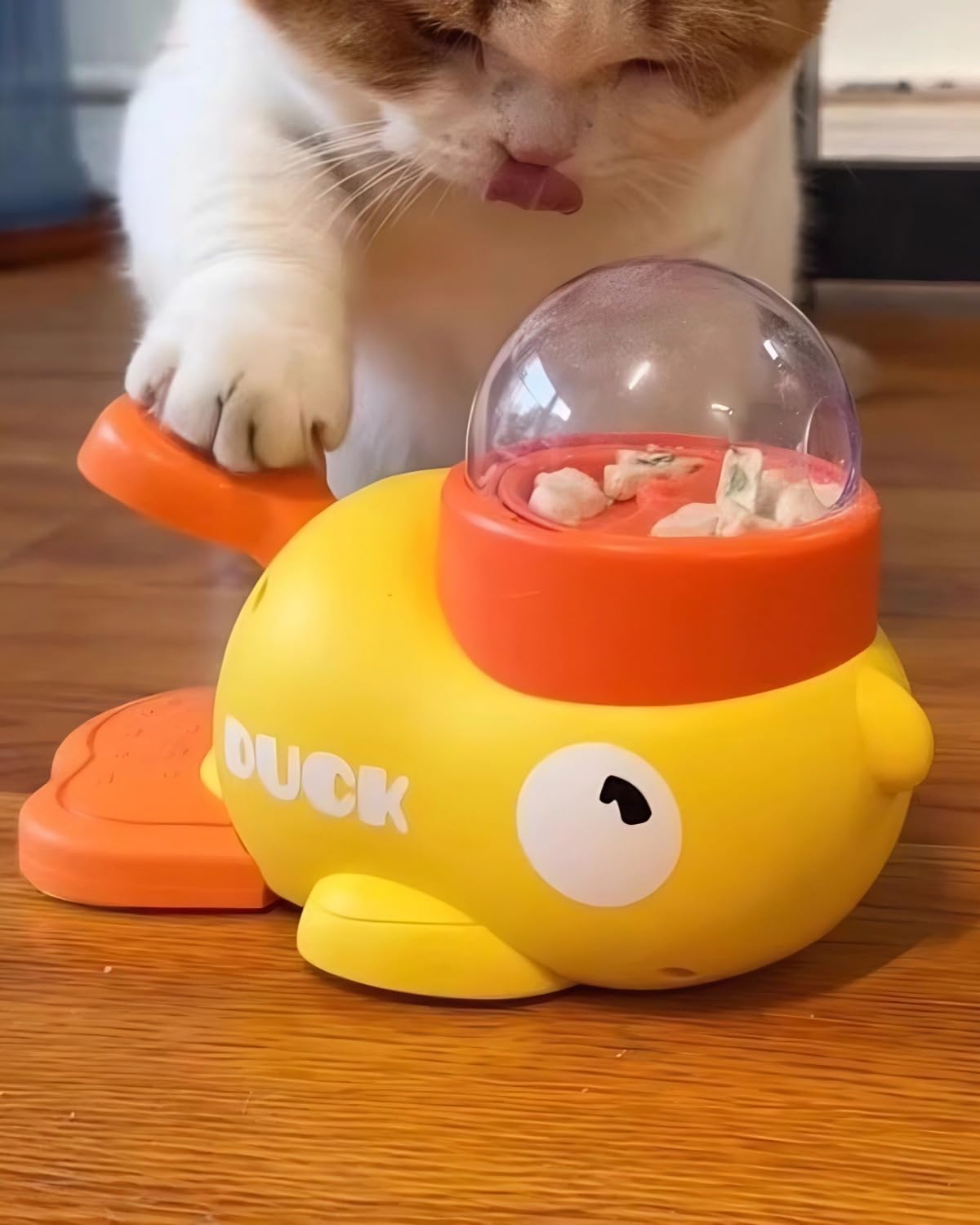 TianfuSpanda duck treat dispenser front view for interactive puzzle feeding
