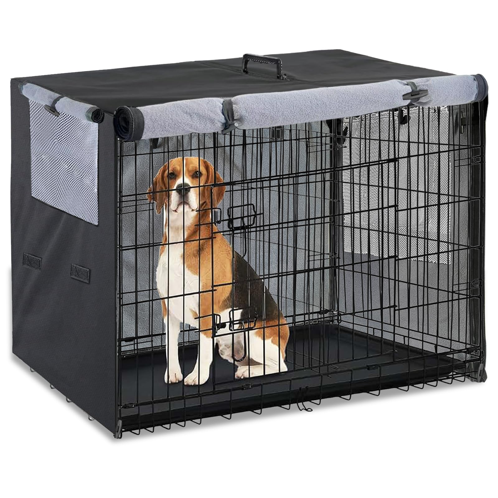 TiantianBao crate cover shows winter insulation for a 36-inch crate.