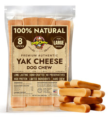 Tibetan Dog Chew Yak Cheese Stick close-up shows a long-lasting chew for large dogs