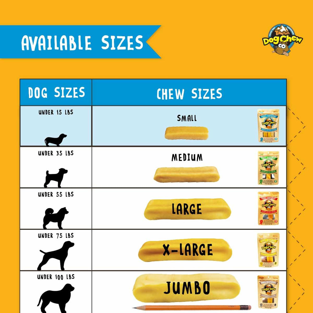 Tibetan Dog Chew Yak Cheese Sticks grain-free formulation, gluten-free dog treat.