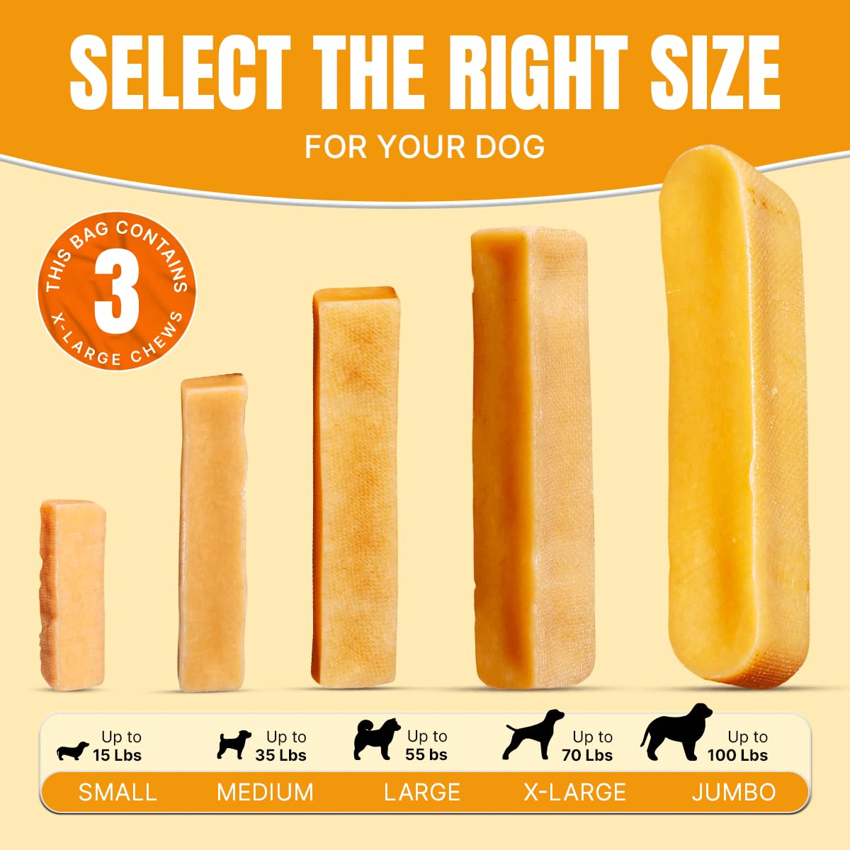 Tibetan Dog Chew Yak Cheese Sticks grain-free and gluten-free for easy digestion