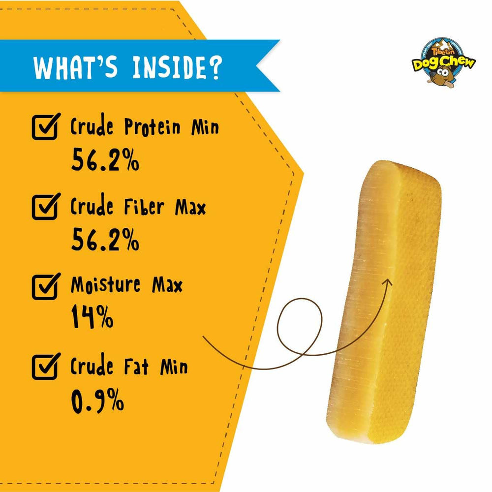 Tibetan Dog Chew Yak Cheese Sticks made in USA, family-owned quality.