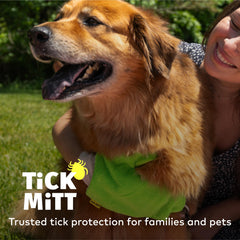 TiCK MiTT ergonomic design glove provides comfortable, low-stress tick removal for people and animals.